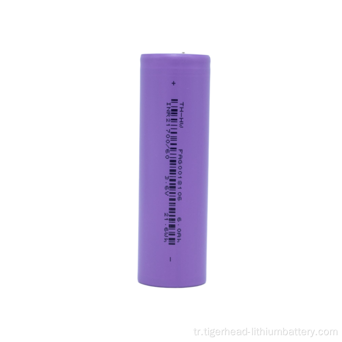 21700 6000mAh 3.7V Silindirik Lityum İyon Pil